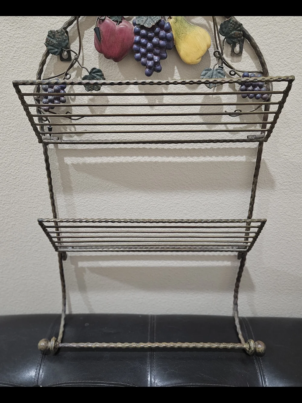 Decorative Fruit Wall Shelf - Vintage multicolor Metal Home Wall Decor